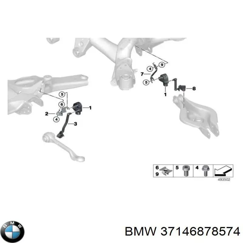 Barra dianteira de sensor do nível de posição de carroçaria BMW 37148851838 preço, a partir de 22,44 USD