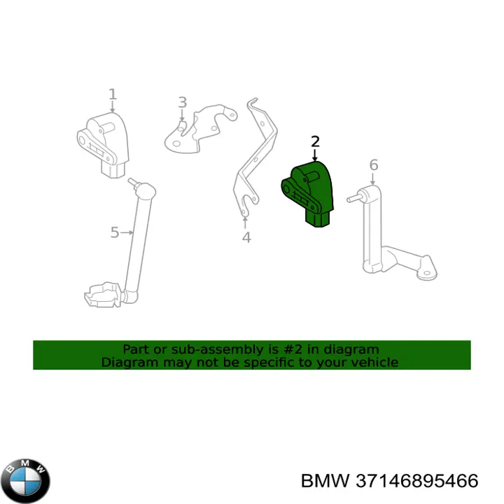 37146895466 BMW Sensor dianteiro do nível de posição de carroçaria