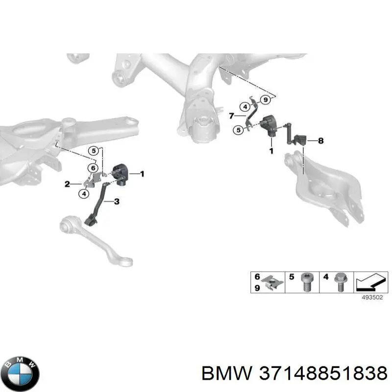 Barra dianteira de sensor do nível de posição de carroçaria BMW 37148851838 preço, a partir de 25,36 USD