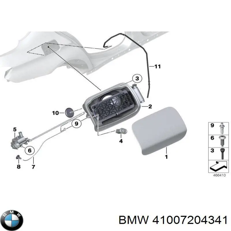 41007204341 BMW Alcapão do tanque de combustível