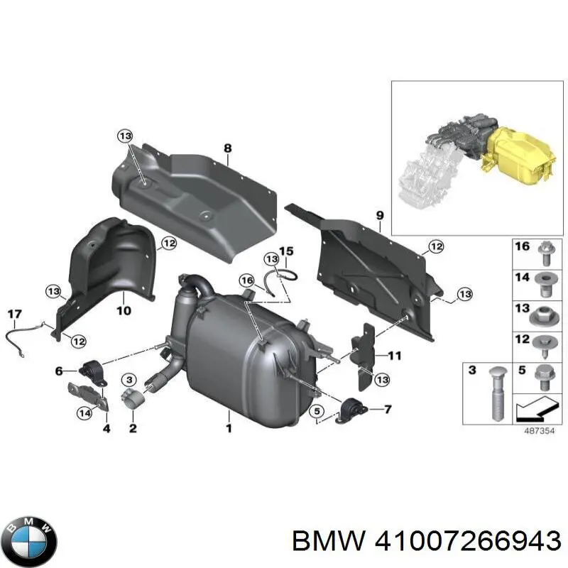 Painel traseiro da seção de bagagem BMW 41007266943 preço, a partir de 224,70 USD
