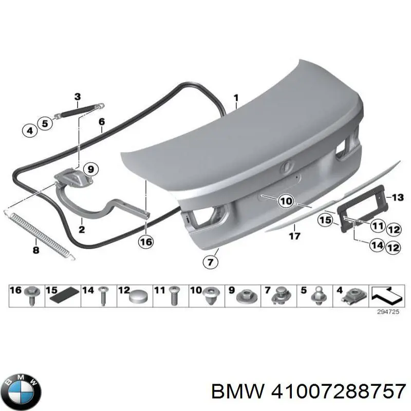 Tampa de porta-malas BMW 41007288757 preço, a partir de 350,93 USD
