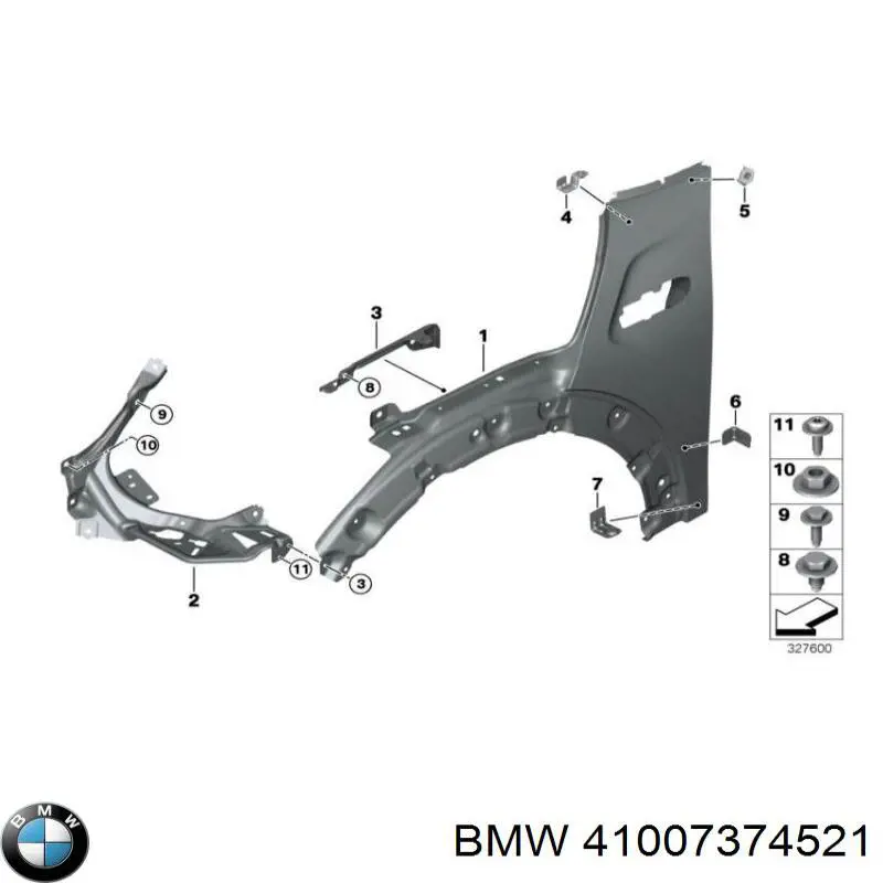 41007374521 BMW Pára-lama dianteiro esquerdo