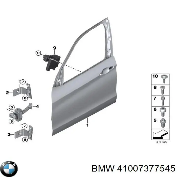 41007377545 BMW Gozno da porta dianteira esquerda