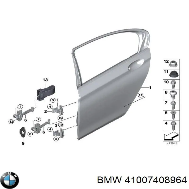 Porta traseira direita BMW 41007408964 preço, a partir de 1294,49 USD