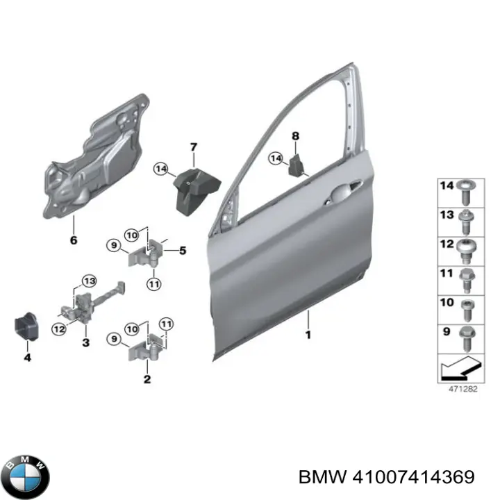41007414369 BMW Porta dianteira esquerda