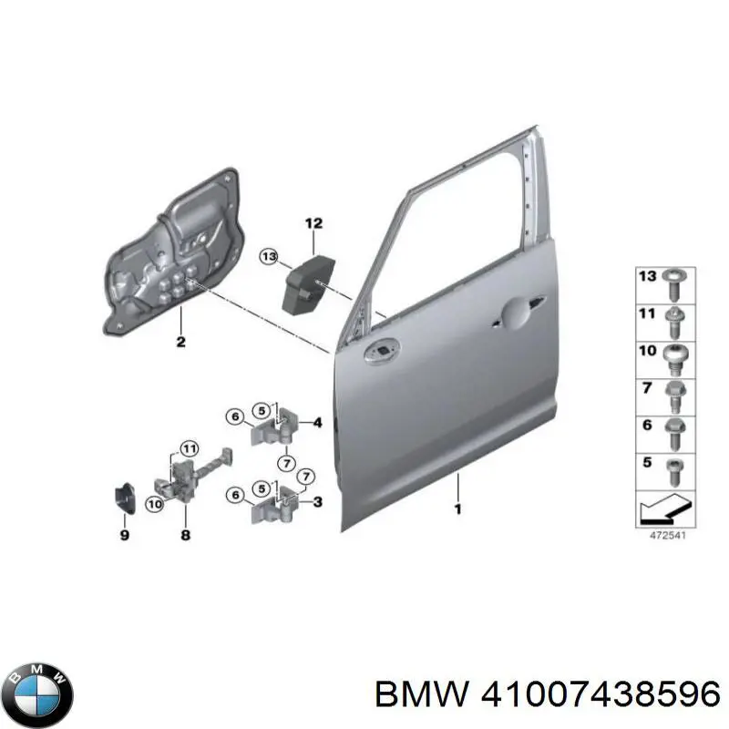 41007438596 BMW Porta dianteira direita
