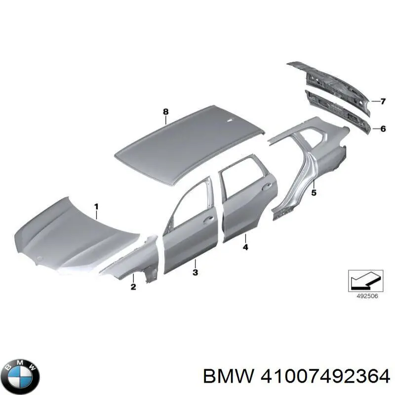 Pára-lama dianteiro direito BMW 41007492364 preço, a partir de 434,50 USD