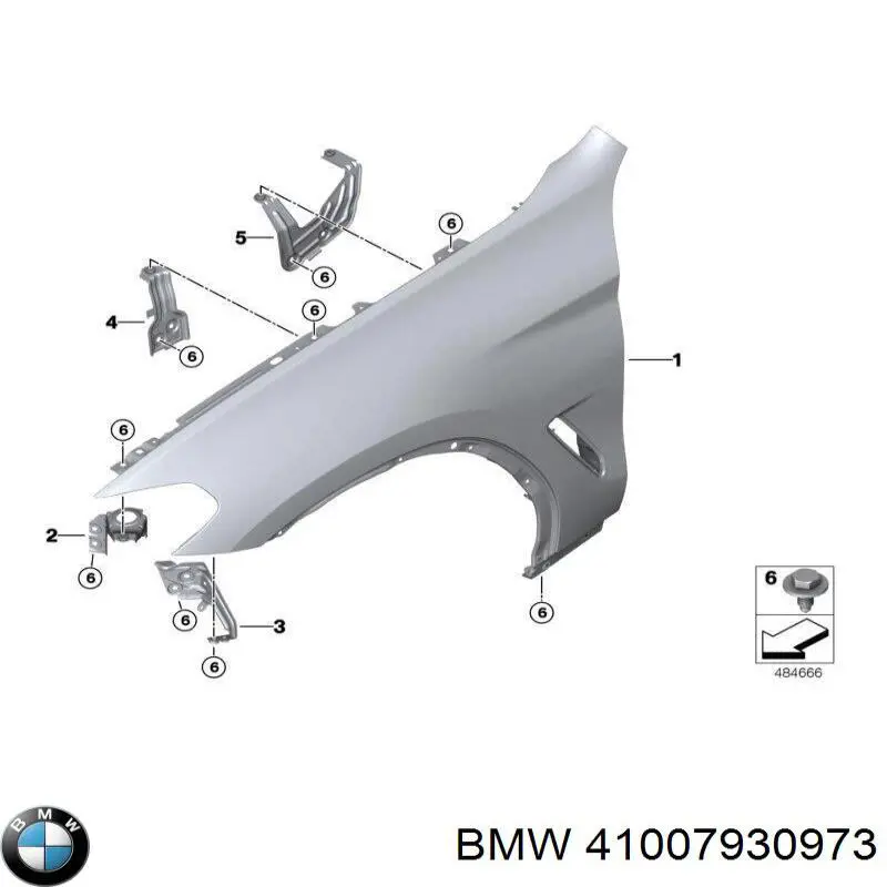 Pára-lama dianteiro esquerdo BMW 41007930973 preço, a partir de 293,28 USD