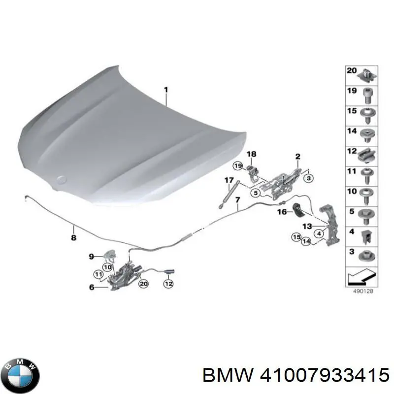 41007933415 BMW Capota