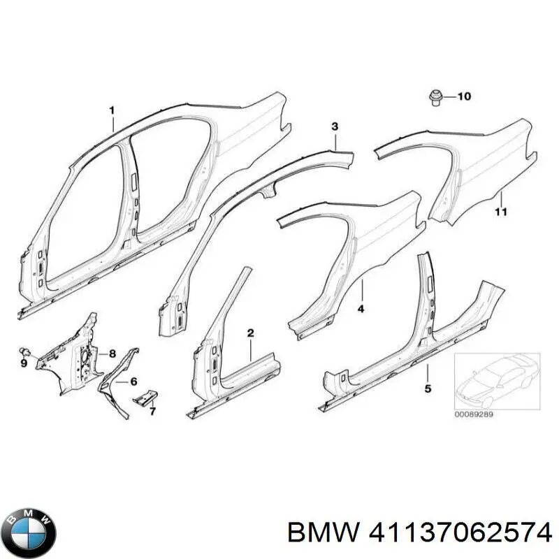 Pára-lama traseiro direito BMW 41137062574 preço, a partir de 3208,92 USD