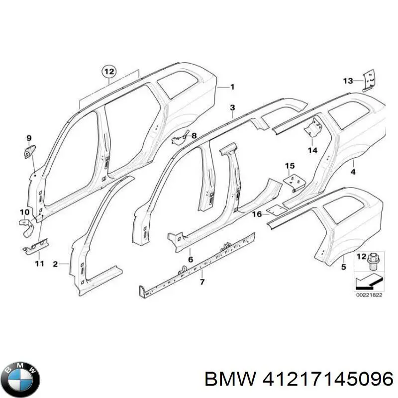 Compre 41217145096 BMW Pára-lama traseiro direito