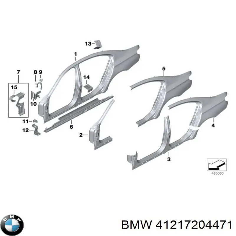 41217204471 BMW Pára-lama traseiro esquerdo