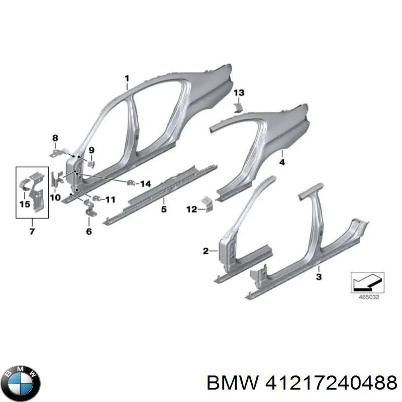 41217240488 BMW Pára-lama traseiro direito