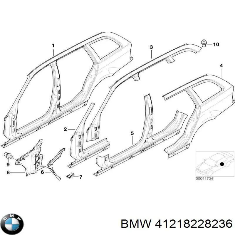 Acesso externo direito BMW 3  E46
