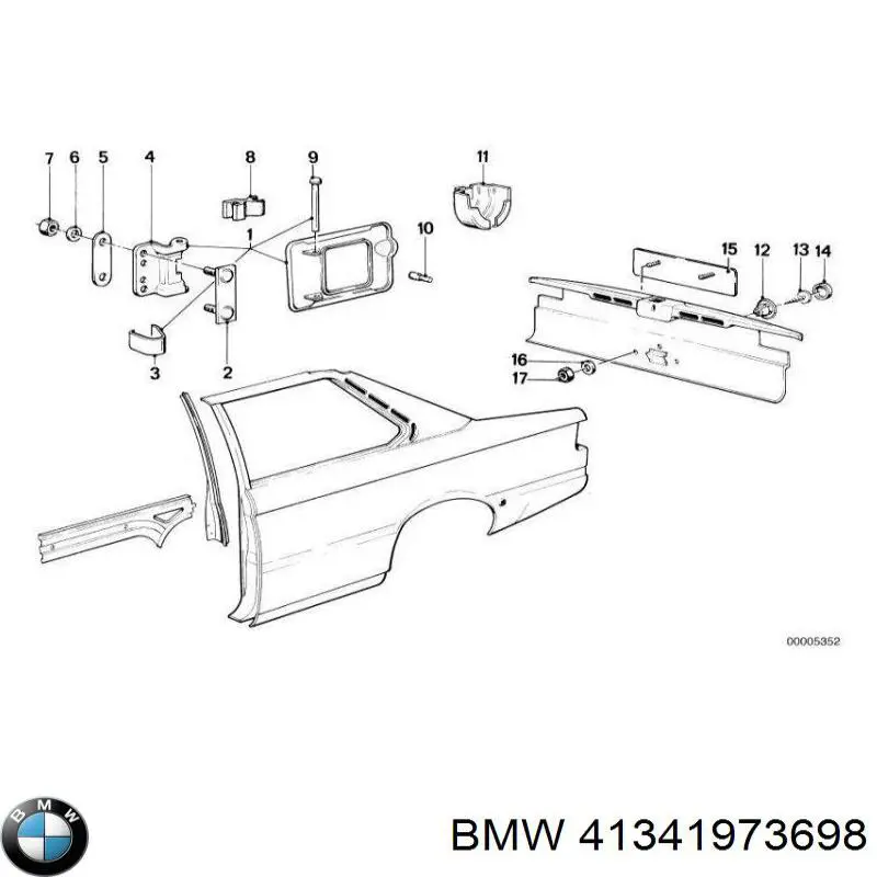 Painel traseiro da seção de bagagem BMW 41341973698 preço, a partir de 429,15 USD