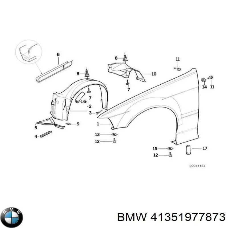 Compre 41351977873 BMW Pára-lama dianteiro esquerdo