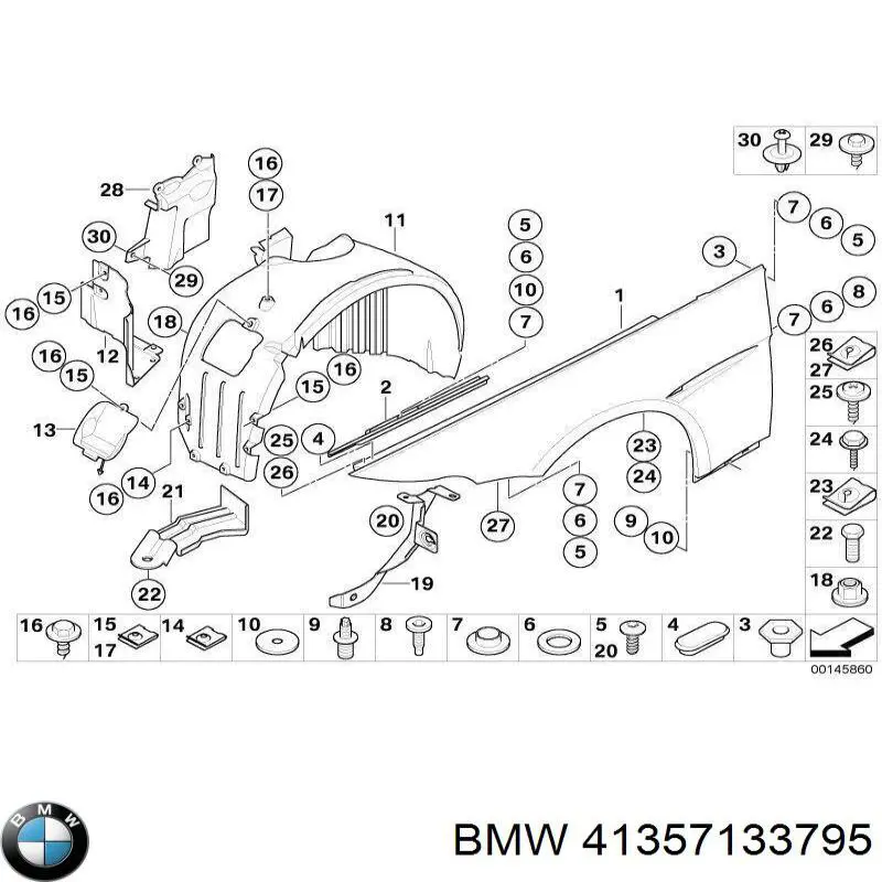 41357133795 BMW Pára-lama dianteiro esquerdo