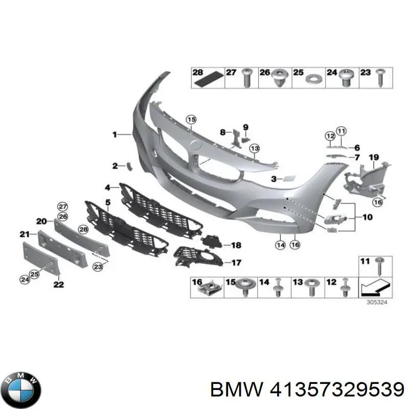 Consola dianteira de fixação do pára-lama dianteiro esquerdo BMW 41357329539 preço, a partir de 47,72 USD