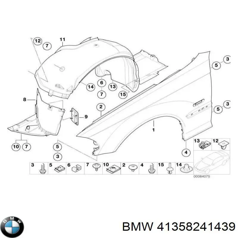 Compre 41358241439 BMW Pára-lama dianteiro esquerdo