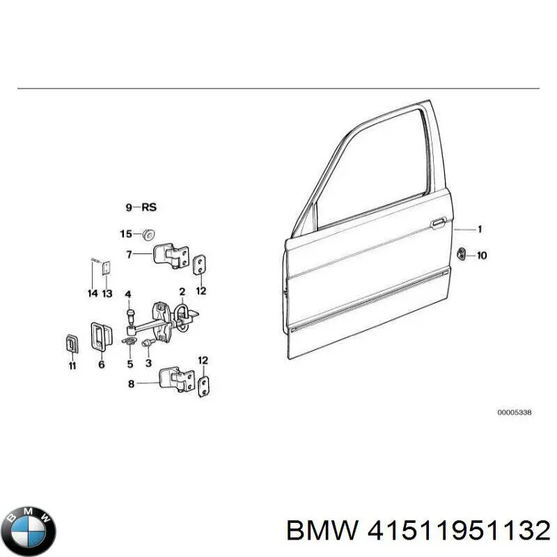 Gozno da porta dianteira direita BMW 41511951132 preço, a partir de 60,82 USD
