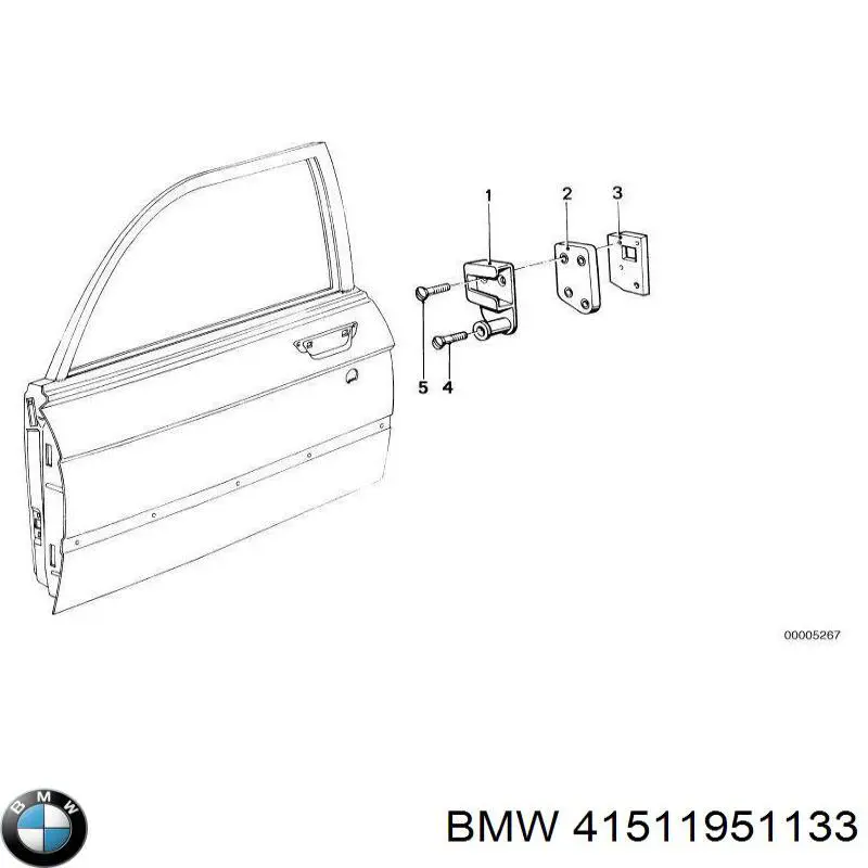 Compre 41511951133 BMW Gozno da porta dianteira esquerda
