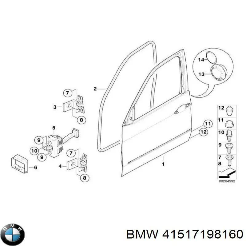 Porta dianteira direita BMW 41517198160 preço, a partir de 747,43 USD