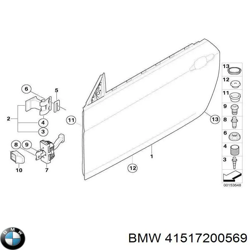 Porta dianteira esquerda para BMW 3  E92