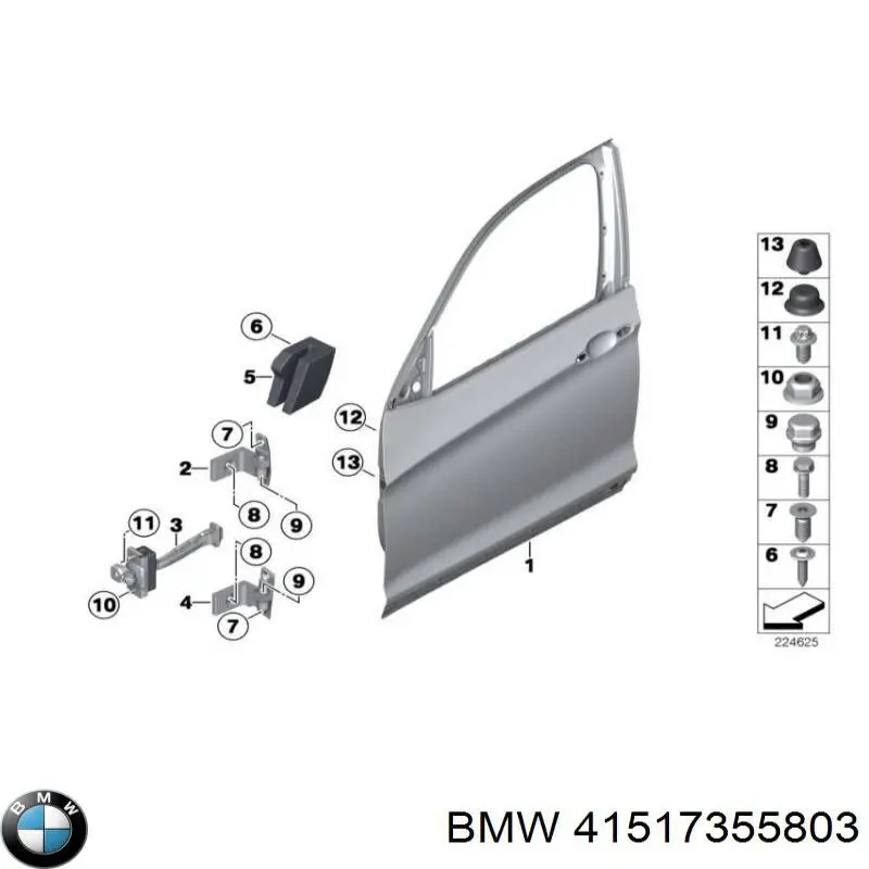 Compre 41517355803 BMW Porta dianteira esquerda