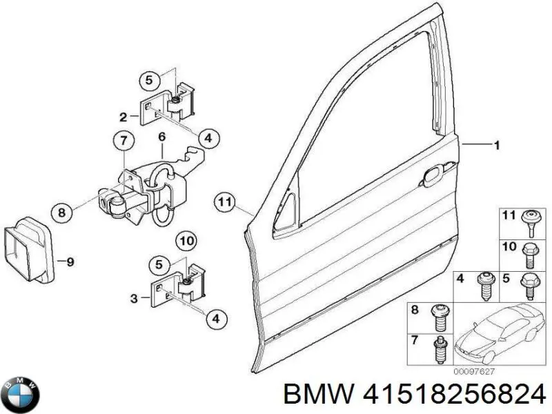 Porta dianteira direita BMW 41518256824 preço, a partir de 178,60 EUR