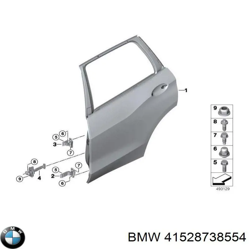 41528738554 BMW Porta traseira direita