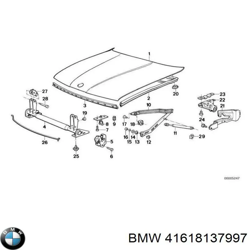 Capota BMW 41618138748 preço, a partir de 1196,77 USD