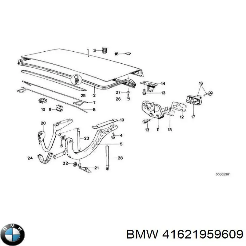 Tampa de porta-malas BMW 41621959609 preço, a partir de 264,36 USD