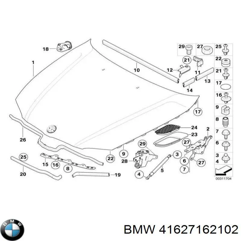 Compre 41627162102 BMW Capota