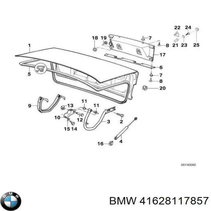 Gozno de tampa de porta-malas BMW 41628117857 preço, a partir de 612,99 USD