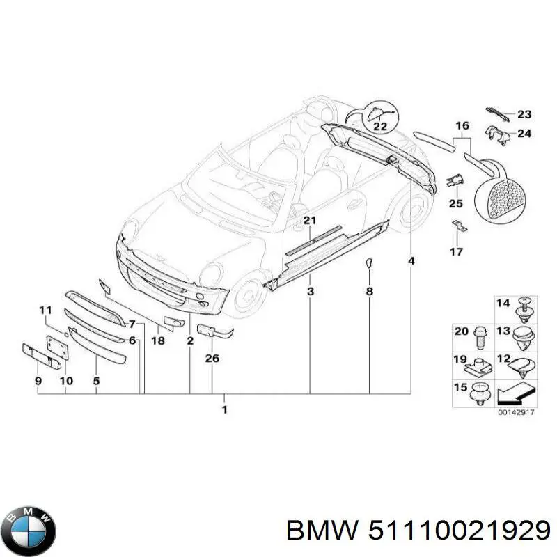 Pára-choque dianteiro BMW 51110021929 preço, a partir de 276,56 USD