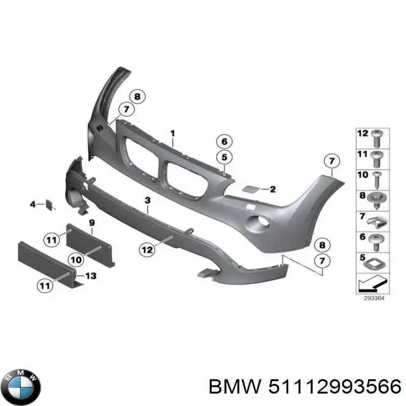 51112993566 BMW Pára-choque dianteiro