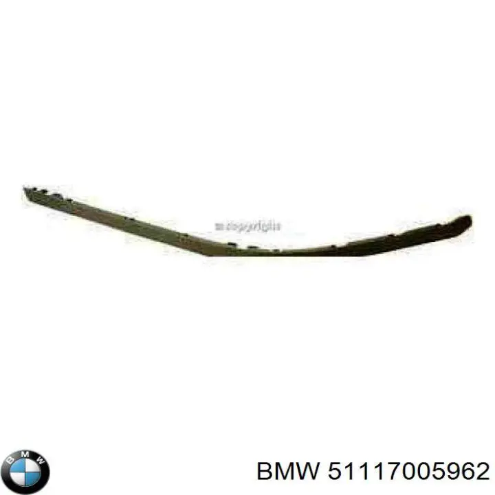 Compre 51117005962 BMW Moldura direita do pára-choque dianteiro