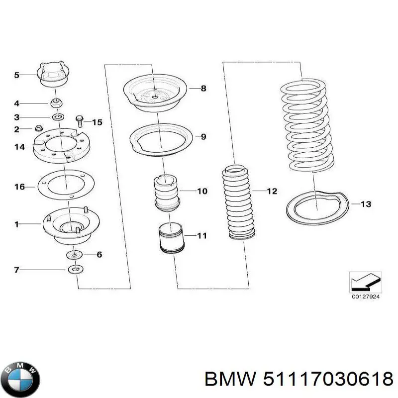 Compre 51117030618 BMW Guia do pára-choque dianteiro direito