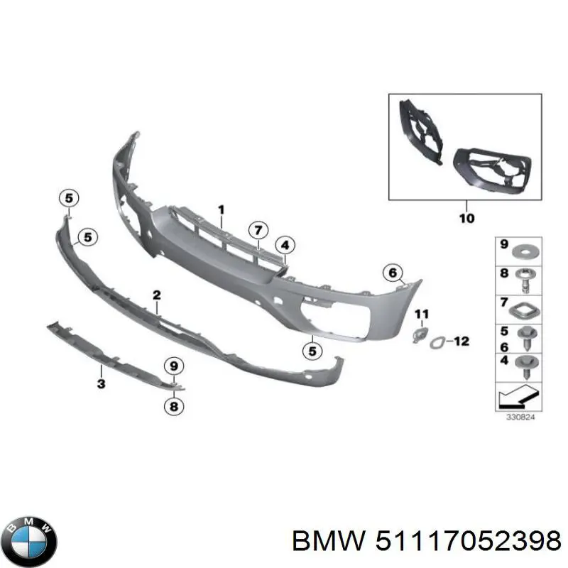 51117052398 BMW Pára-choque dianteiro