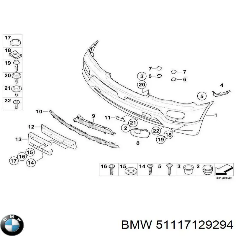 51117129294 BMW Pára-choque dianteiro