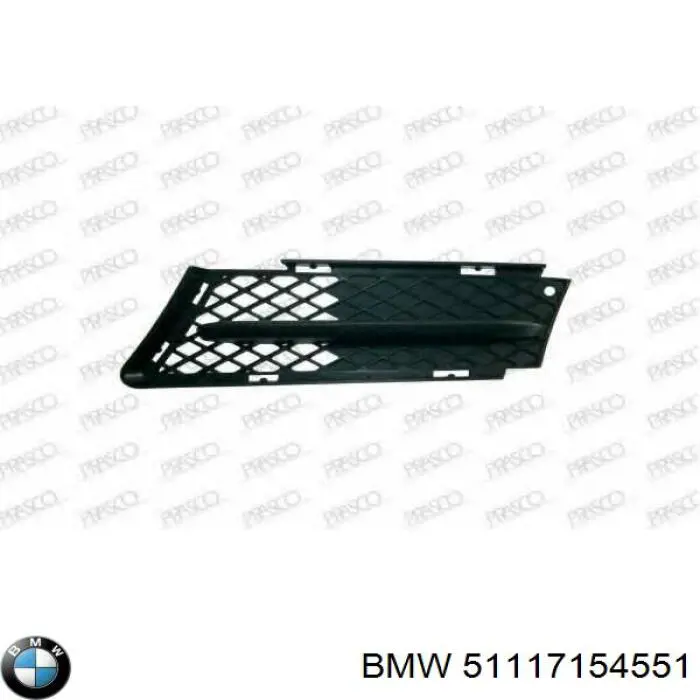 Compre 51117154551 BMW Grelha esquerda do pára-choque dianteiro