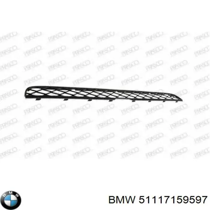 51117159597 BMW Grelha superior do pára-choque dianteiro