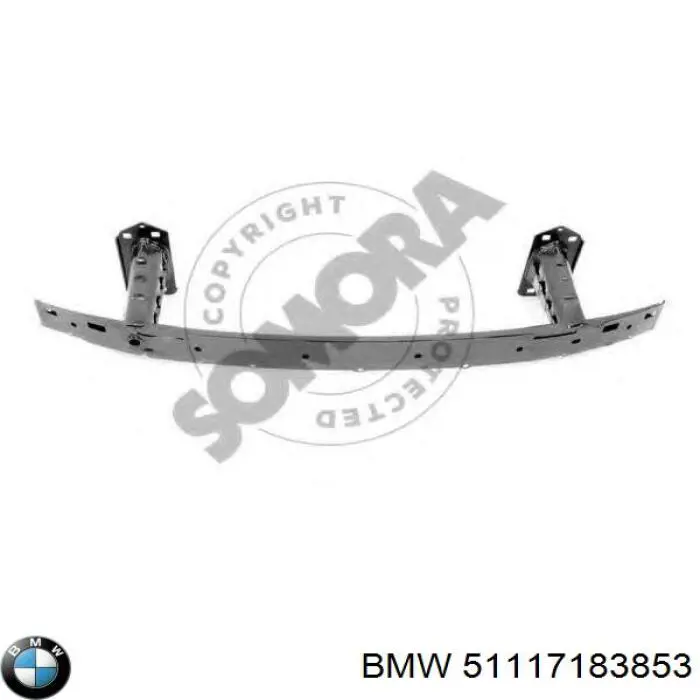 51117183853 BMW Reforçador do pára-choque dianteiro