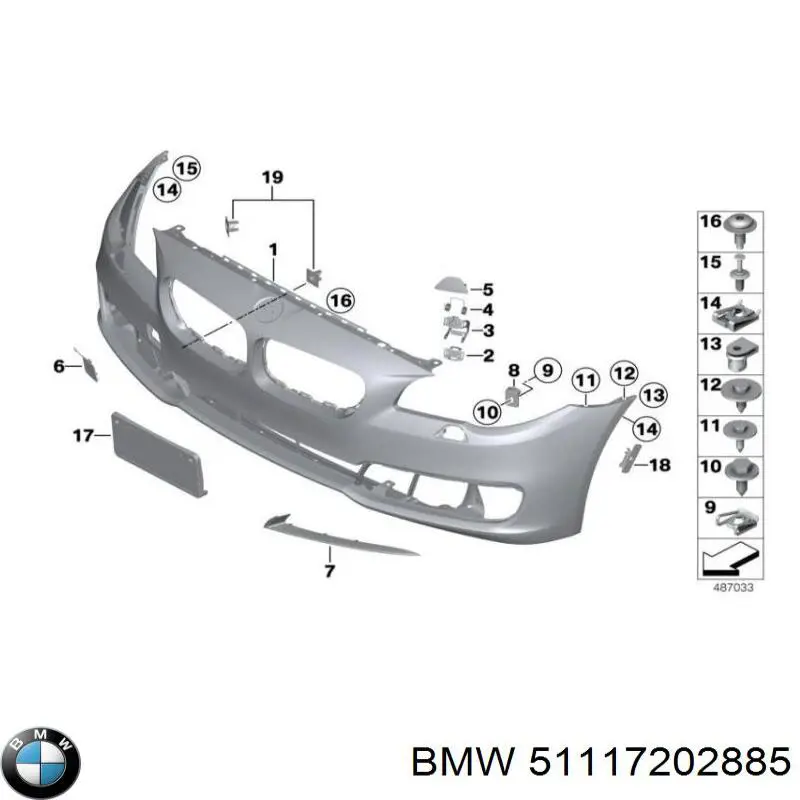 Compre 51117202885 BMW Mola de parafuso de fixação de tubo coletor