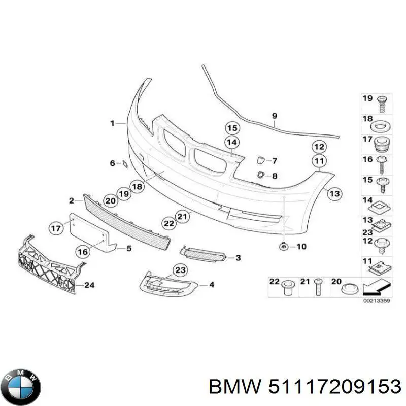 51117209153 BMW Pára-choque dianteiro