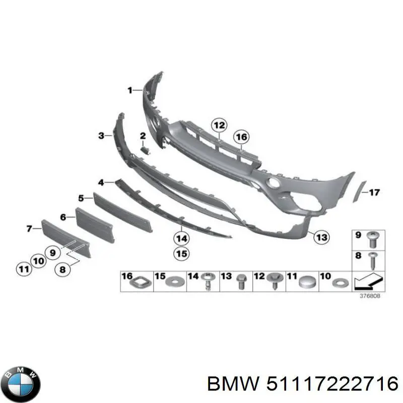 51117222716 BMW Pára-choque dianteiro