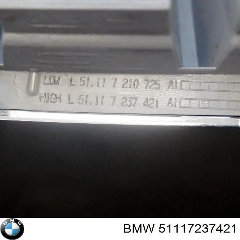 51117237421 BMW Grelha do radiador esquerda