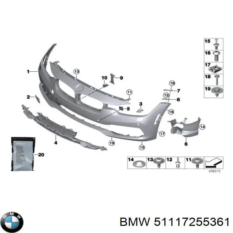 Consola dianteira de fixação do pára-lama dianteiro esquerdo BMW 51117255361 preço, a partir de 10,36 USD