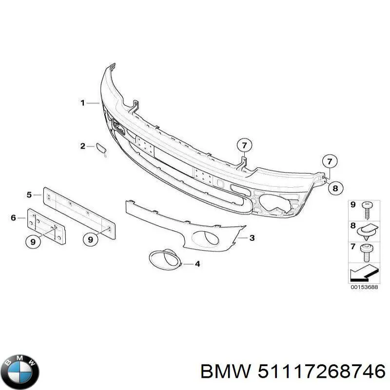 Pára-choque dianteiro BMW 51117268746 preço, a partir de 229,96 USD